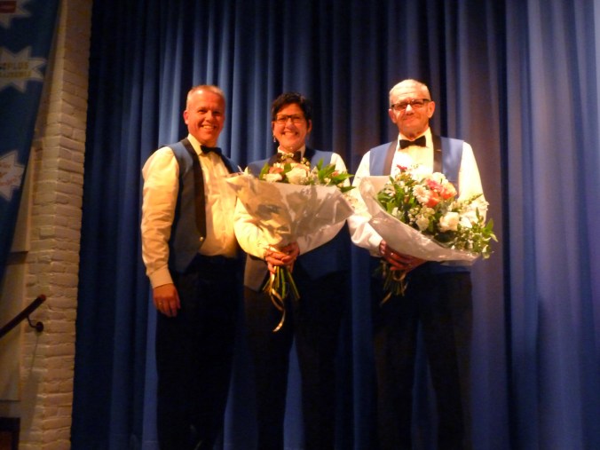 Jubilarissen Hennie Eissens en Herman van Iperen